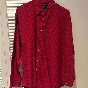 Polo by Ralph Lauren Men's Red Plaid Shirt